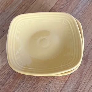 Fiesta Ware yellow (mustard  color)Square Ceramic Plates